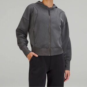 Women Lululemon Softstreme Pocketed Hoodie Graphite Grey size 8